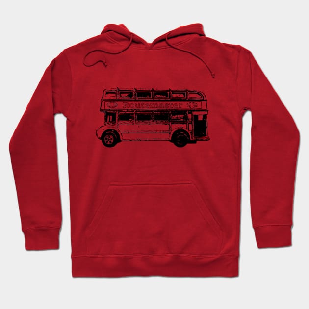 Routemaster London bis Hoodie by TinyPrinters